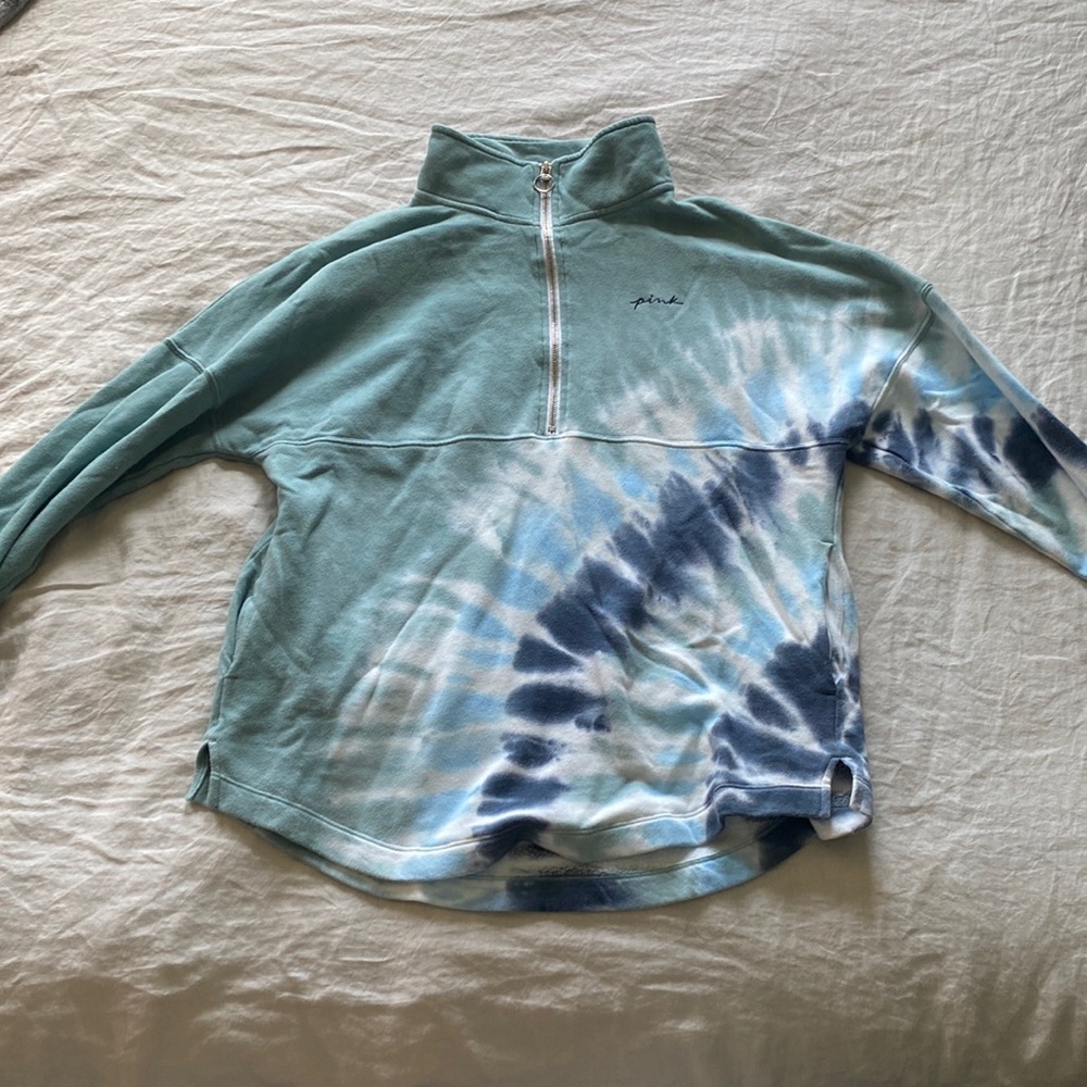 Tie dye blue jumper by Pink.